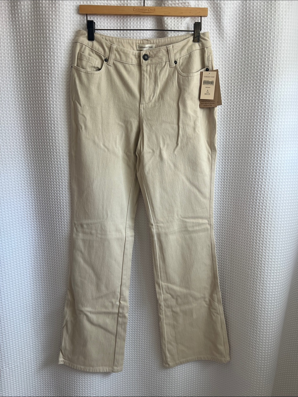 Coldwater Creek NWT Cream/khaki Flare Jeans Sz 6-926-003